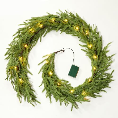 Brightown Pre-lit Christmas Garland with Lights, 6...