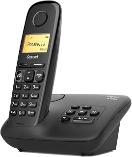 Gigaset A270A - Cordless DECT phone with answering machine and a large, illuminated graphic display - brilliant audio quality - 200 hours standby time - phone book stores up to 80 contacts, black