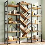 SIMPLE ESPACIO Librero,Librero Organizador,Nivel 5 Librero Minimalista,Libreros Contiene 8 Niveles de Diseño de Arboles en...