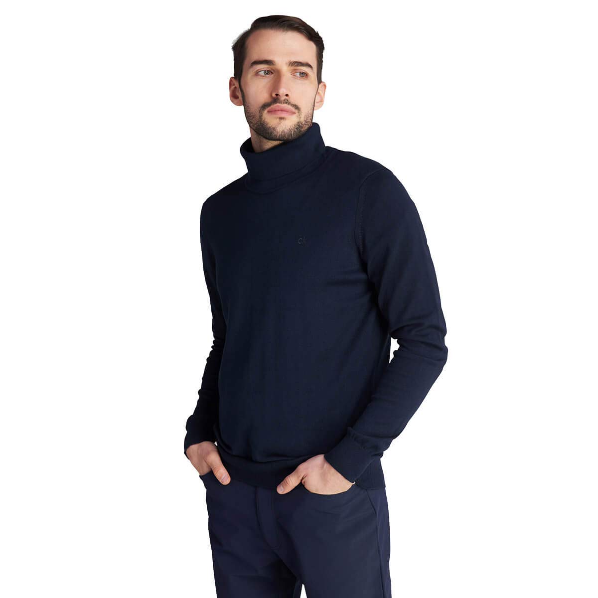 Calvin Klein 2026 Hombre CK Rollo de Rollo Cuello Redondo suéter Duradero