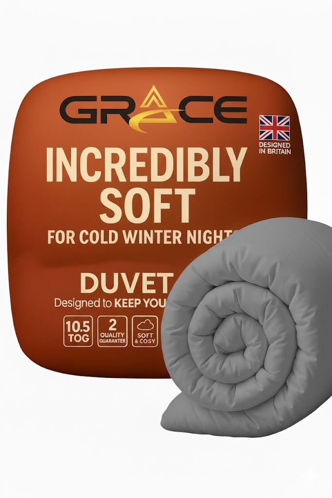 Grace Double Duvet 10.5 Tog For Cold Winter Nights - Thick & Cosy Double Quilt for All Yea...