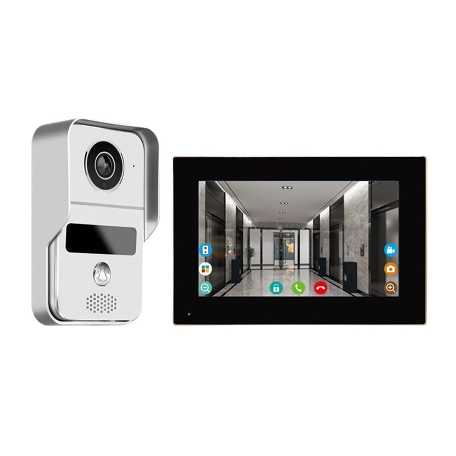 Tuya Wifi Inteligente Video Timbre Portero Automático For Hogar Teléfono 1080P RFID Inalámbrico Visor De Puerta Cámara Intercomunicador 7 Pulgadas Pantalla Registro De Movimiento(1 to 1 Indoor)