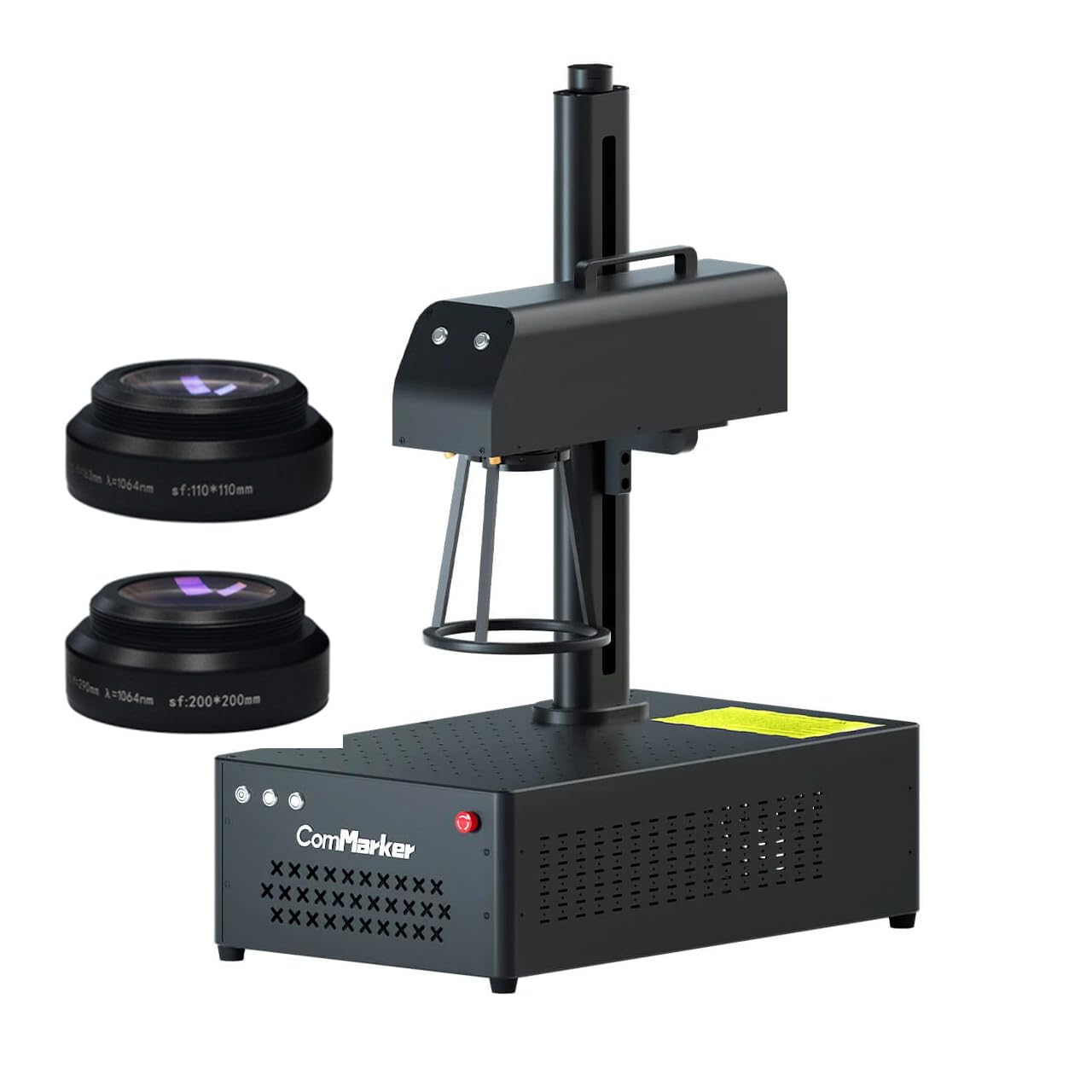 ComMarker B4 50W Fiber Laser Engraver Machine, LightBurn Compatible Laser Engraving with 2 Different Size Lens,2-in-1 Desktop and Handheld Fiber Laser Marking Machine for Jewelry,Sliver,Gold,Tumblers
