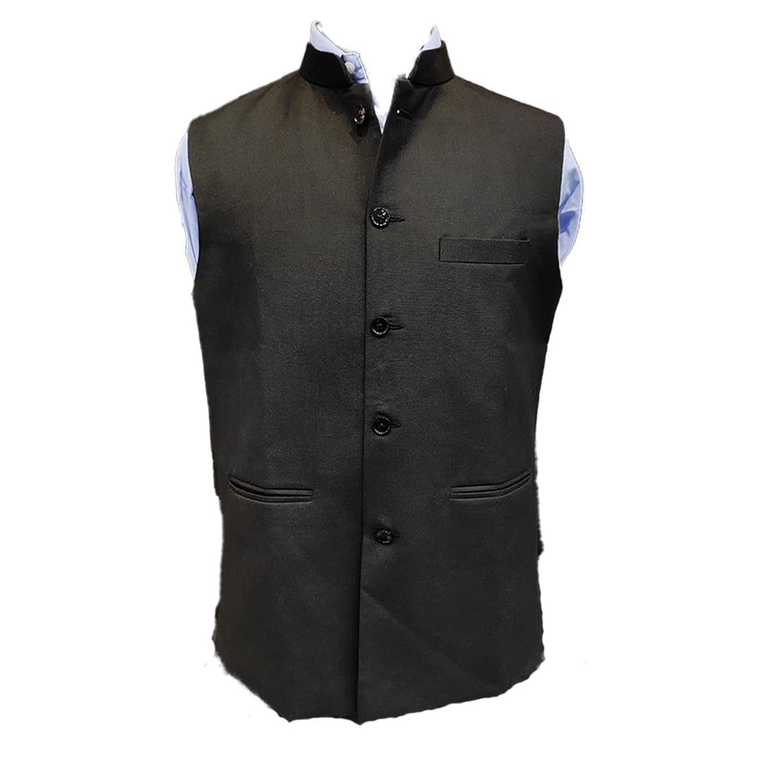 Mens Waistcoat Black Formal-picture-51