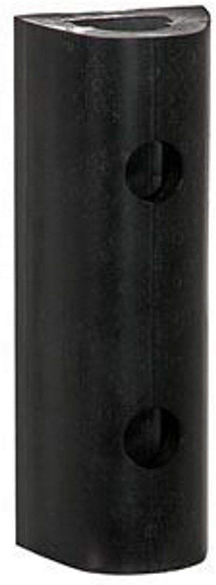 Buyers Products D412 Extruded Rubber D Shaped Bumper, Heavy Duty 2 Hole, Size 4x4x12, High Impact Resistance, Pre Drilled 8-1/8 in CTC for Trucks, Trailers, Vans, and Loading Docks