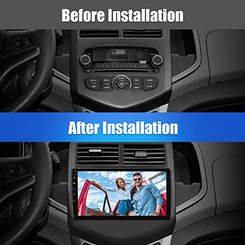 Image of Andriod 12 Car Radio Stereo for Chevy Aveo Sonic 2011 2012 2013 2014 2015 with Wireless Carplay Android Auto 9 inch Touch Screen with SWC GPS DSP Bluetooth WiFi FM /RDS