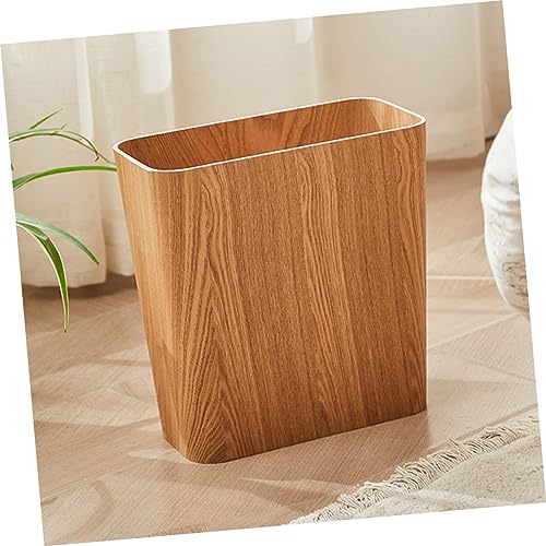 Bote de basura de madera elegante MAGICLULU para cocina y dormitorio miniatura 5