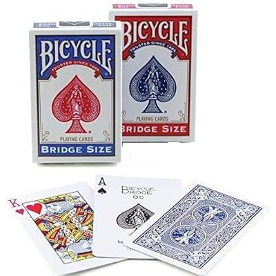 Bicycle Playing Cards Bridge Narrow Size - 12 Decks 6 Blue 6 Red