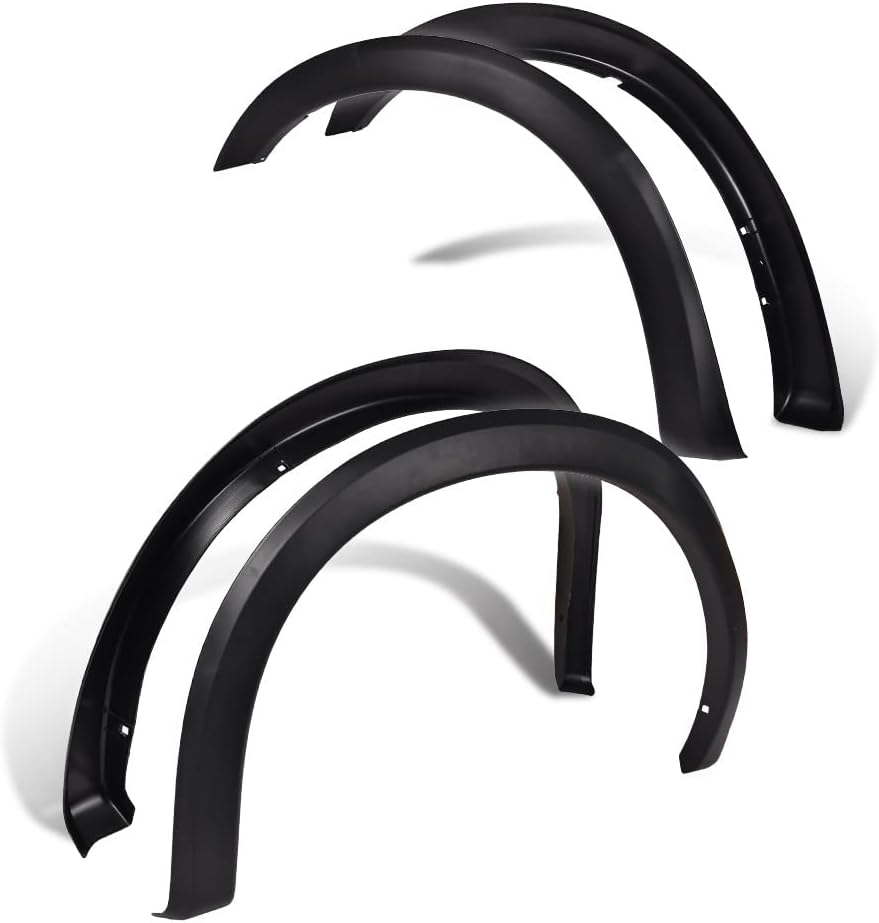 PIT66 Fender Flares, Compatible With 1999-2007 Ford F250 F350 Super Duty(ONLY Fit Styleside Models), Black Factory Style Wheel Flares Set, 4 Pcs