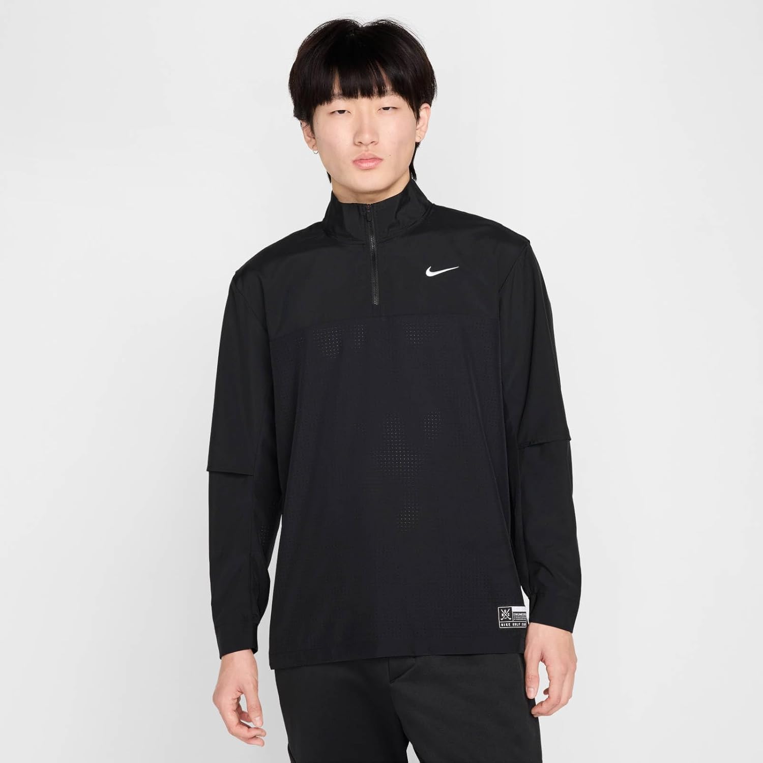 Nike Golf Club Men's Dri-FIT 1/2-Zip Golf Jacket (Black/Black/Black/White, FQ1155-011) - Image 2