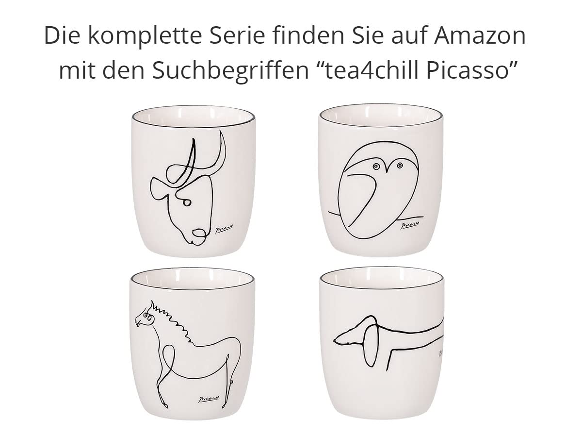 Könitz Teebecher Picasso - Le Chien (Hund). Teetasse 230ml, Basic Bone China Porzellan