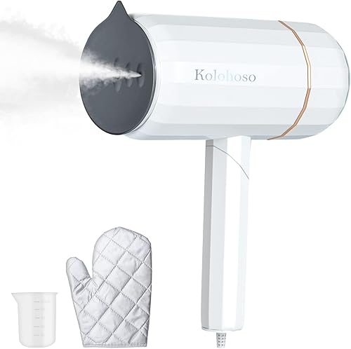 Vaporizador de viaje para ropa de 1500 W, vaporizador portátil de mano para ropa con tanque de agua de 4.7 fl oz, plancha de vapor de tela de