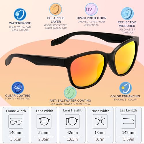 Image of Geiserailie Floating Polarized Fishing Sunglasses for Men Women UV Protection Lightweight Frame Boating Fishing Sport Glasses
