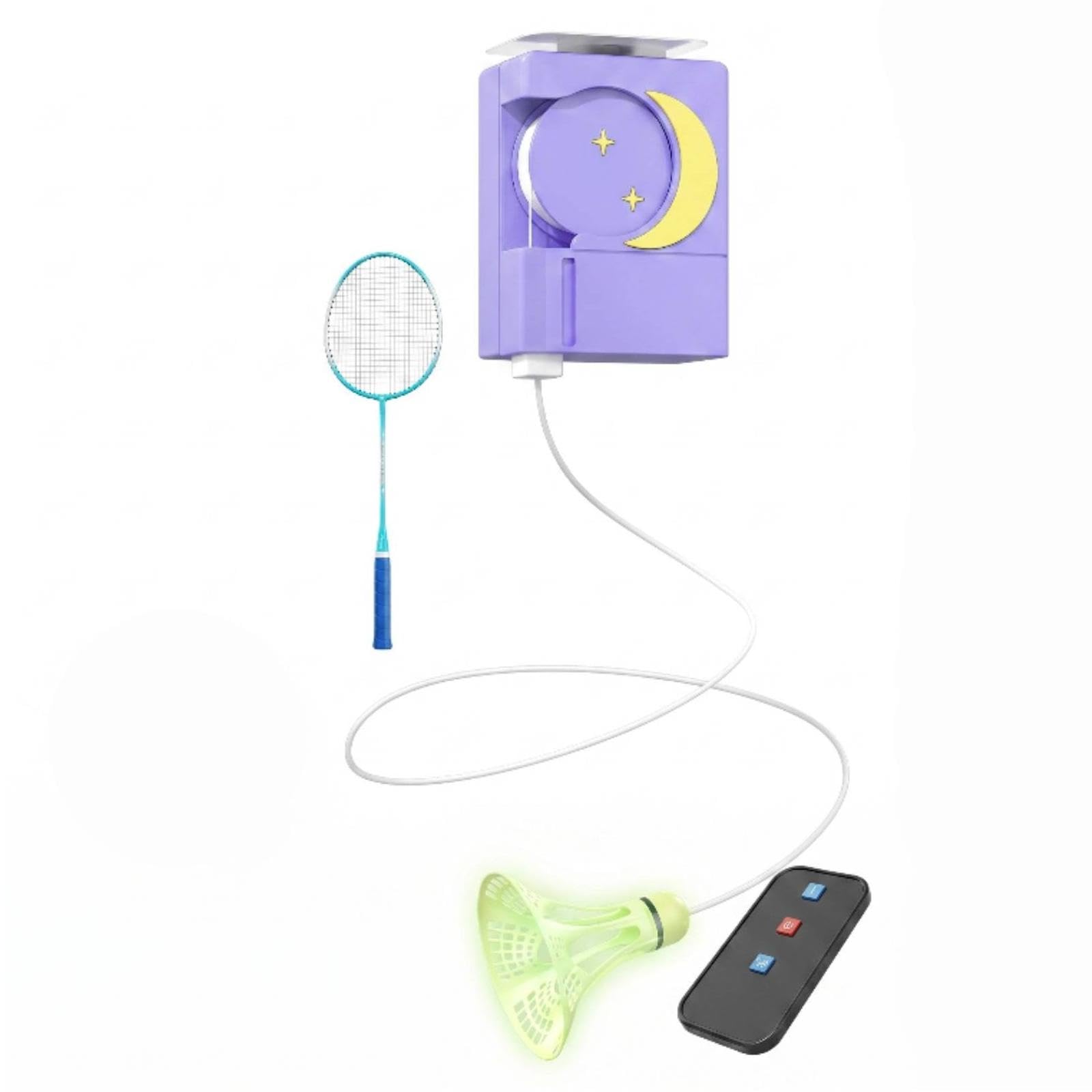 Badminton Training Machine Re-Energizable Solo Badminton Remote Control Shuttle Feeder for Home Practice 3 Balls-Adult Racket | Badminton | Tennis & Racquet Sports-image-37