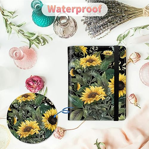 Image of Sunflower Photo Album 4x6 120 Pockets Photos with Strong Elastic Band, Small Mini Albums Sheet Protector Folder for Photos, Album for Family Wedding Baby Women Men Vacation Gift