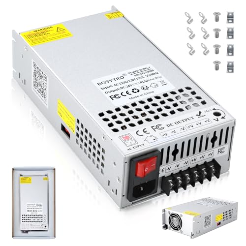 Image of Upgraded Output Port 24V 41.6A 1000W DC Switching Power Supply, Universal Transformers PSU AC110V /220V (SMPS), 24 Volt Power Supply for 3D Printer, CCTV, DC Motor(Without Power Cord)