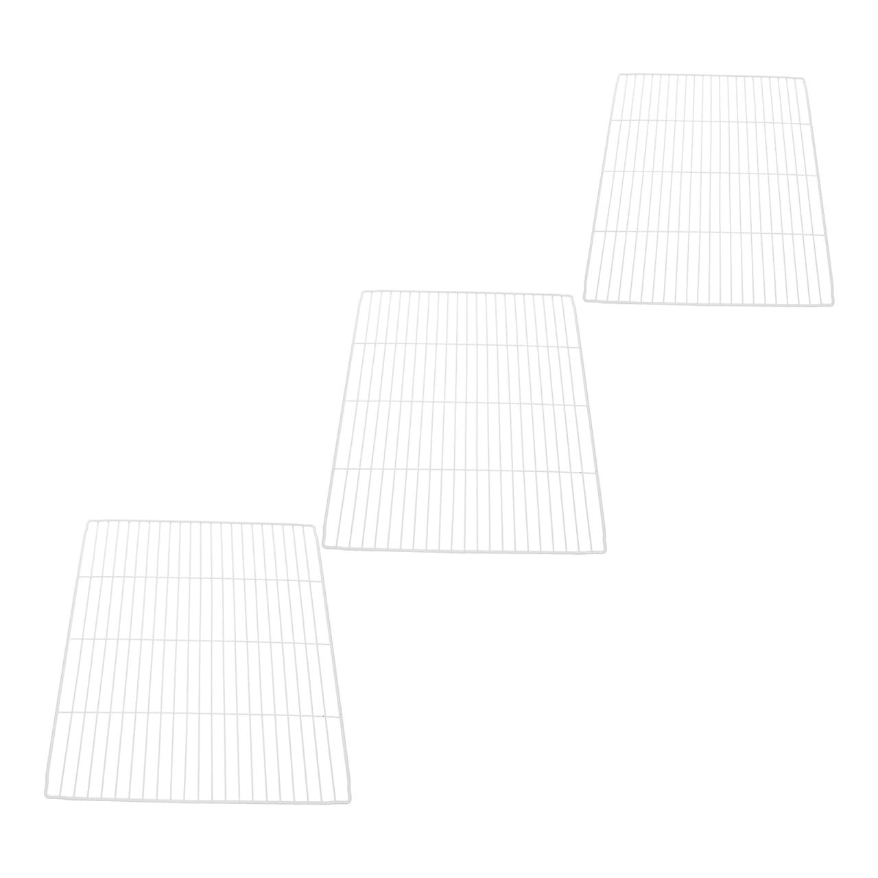 Luxshiny 3 Piezas Separador para Congelador Horizontal, Organizador de Congelador, Hierro, Blanco, Ajustable, para Ordenar Alimentos Fríos y Cocina