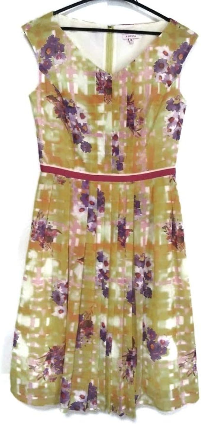 Amazon Co Jp トッカ Tocca ワンピース レディース イエロー オレンジ マルチ 4384 中古 服 ファッション小物