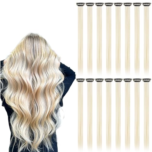 Blonde Clip-In Hair Extensions 16 pcs 22