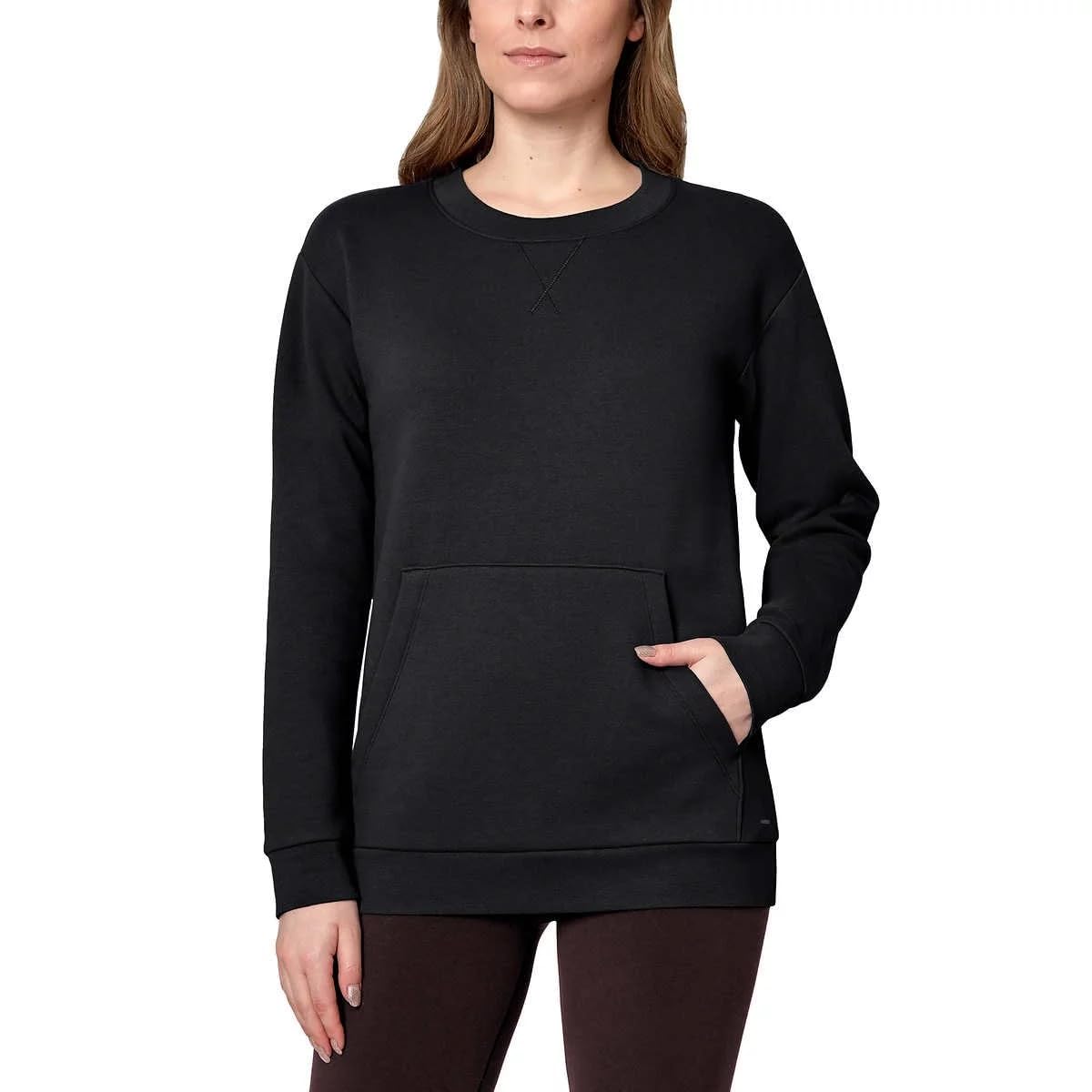 Mondetta Ladies' Knit Fleece Crewneck Sweatshirt