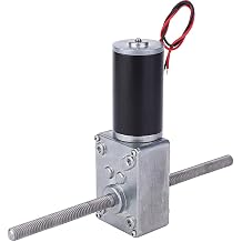 Worm Gear Motor M8 Double Right Hand Thread Dual Shaft, Reduction 200, Quiet Operation, Steel Gears - Low Noise, High Precision, Easy Installation for Home Use