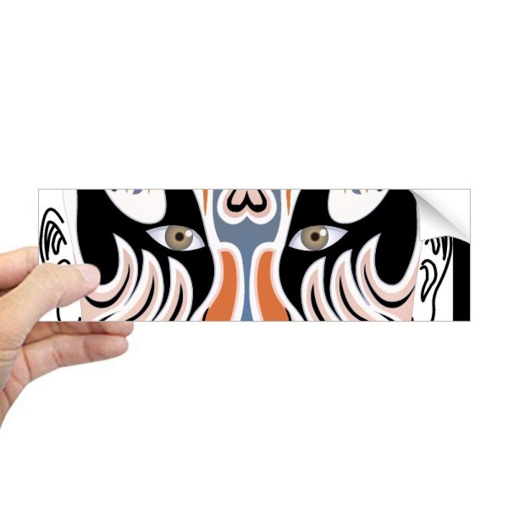 Máscara de ópera de Pekín Quluoyang colorida rectangular para pared 4
