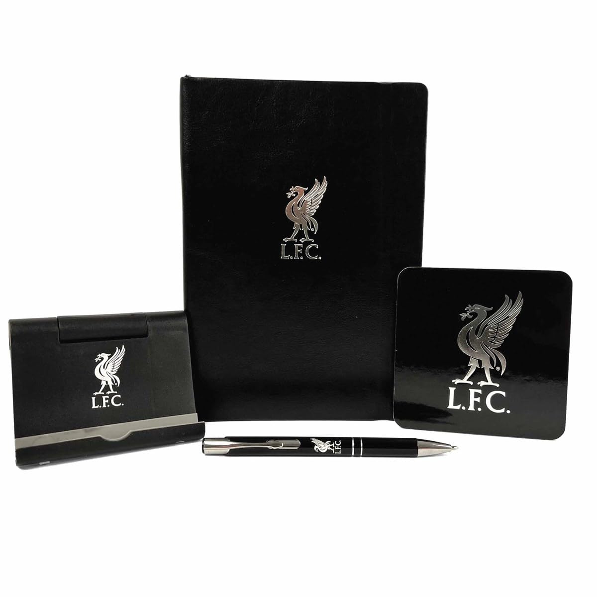 Liverpool Office Set - Pen, Notebook, Coaster & Phone stand