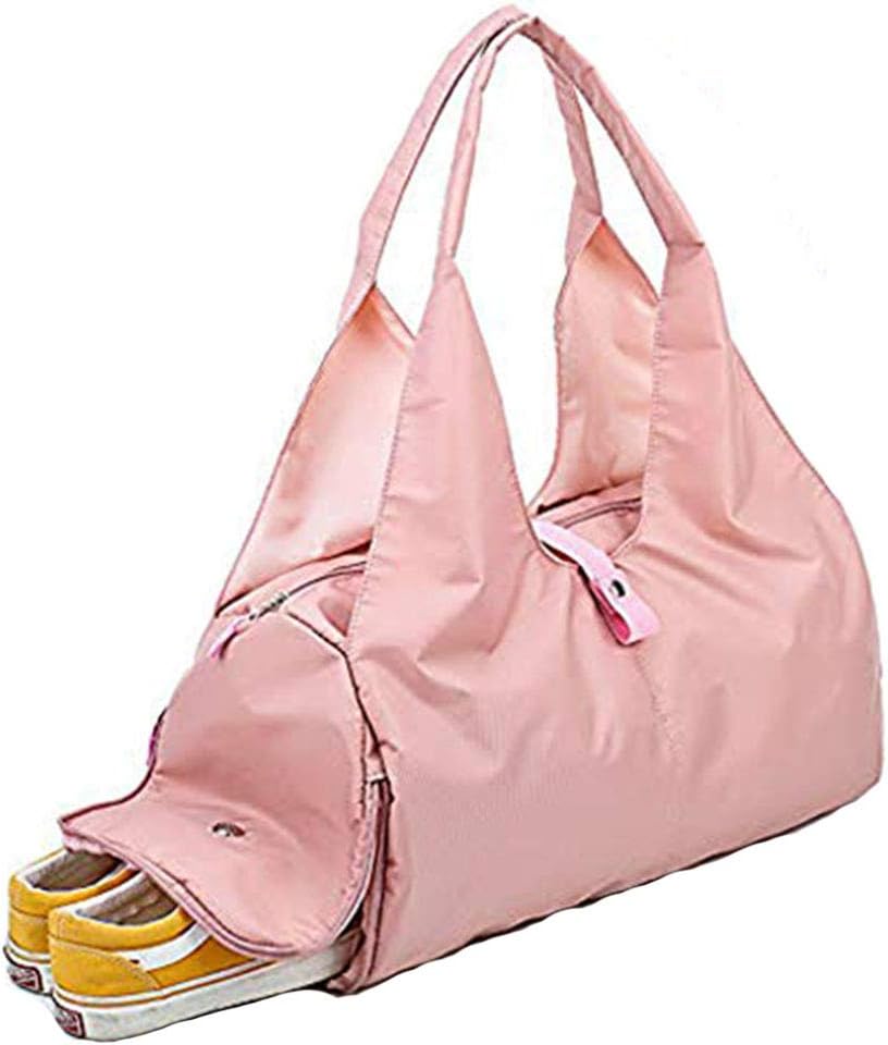 UIYTRYoga Mat Gym Bag Fitness Bags for Women Men Training Sac De Sport Travel Gymtas Nylon Outdoor Travel Sports Carry On Gym Bag (Pink)
