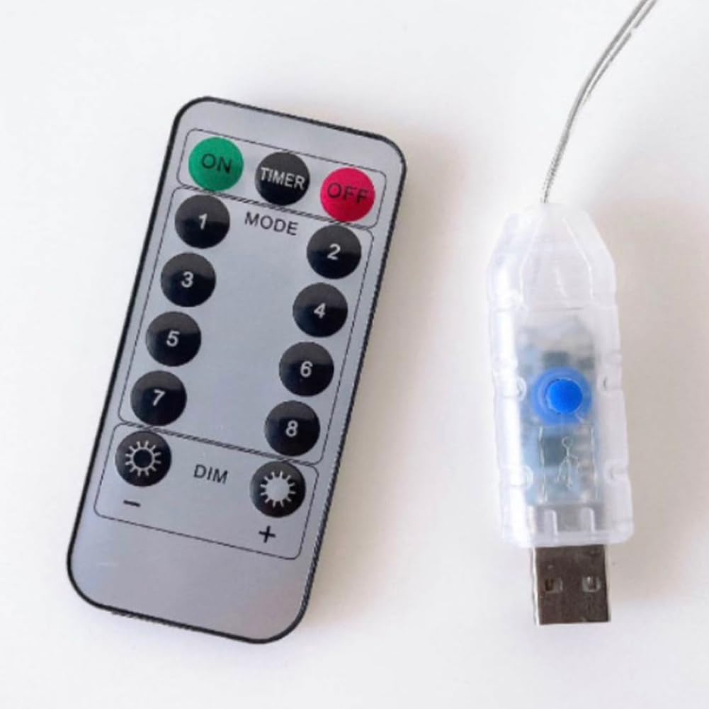 LED rideau fée chaîne lumière USB alimenté lampe avec télécommande pour la décoration de noël
