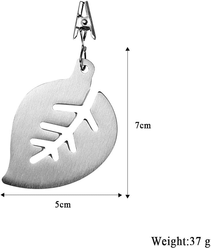 Tablecloth Weights Pendant Stainless Steel Tablecloth Clip Leaves Shaped Metal for Dinner Table,Pack of 8 image 3