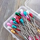 Weenwill Sewing Pins,200 Pcs Dressmaking Coloured Heads 55mm Dressmaking Pins Sewing with Box Straight Quilting Pins for Dressmaker Jewelry DIY Decoration,Art Craft and Sewing Projects - Image 2