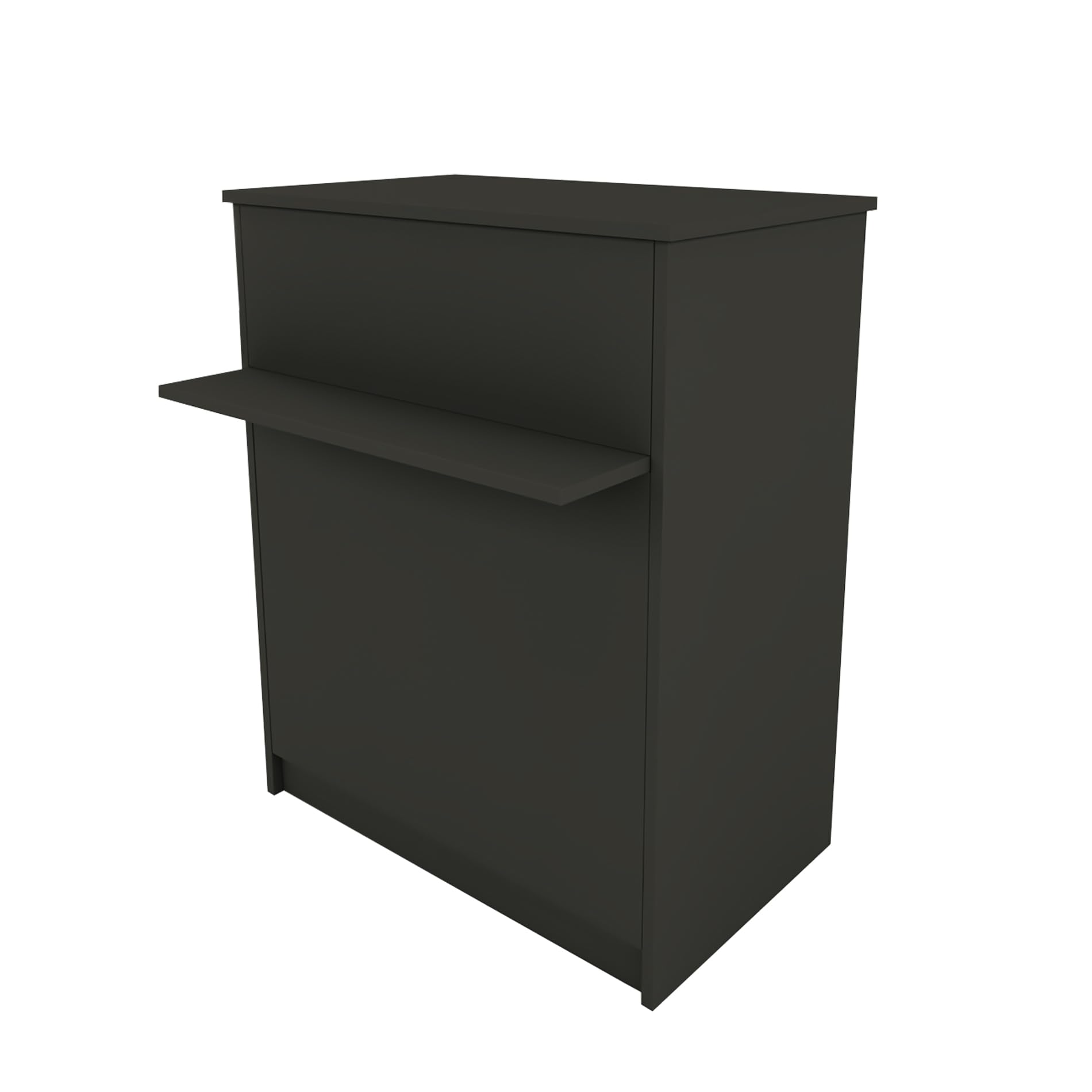 Henor Mostrador de Recepción EGA. 82 x 50/65 x 102 cm. Mueble de Atención al Cliente para Oficina, Tienda, Clínica o Salón Fabricado en España Grafito.