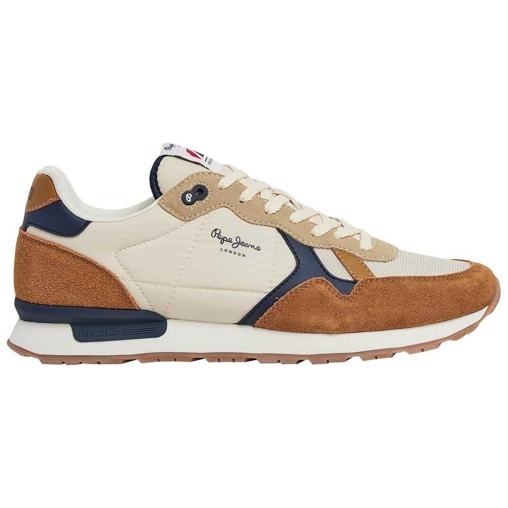 Pepe Jeans Men's Brit Mix M Sneaker, Brown (Tobacco Brown), 7