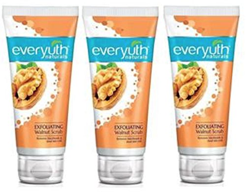 EveryuthNaturals Exfoliating Walnut Scrub with nano Multi Vit A 100g Pack of 3