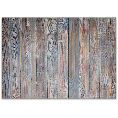 100 manteles de mesa shabby-chic con aspecto de madera en papel Cover