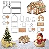 3D Christmas Gingerbread House Cookie Cutters Set, FantasyDay 10 Pcs 430 Stainless Steel Cartoon Snowflake Biscuit Cutter Pastry Mold for Holiday Birthday Cake Dough Donut Fondant - Baking Dough Tool