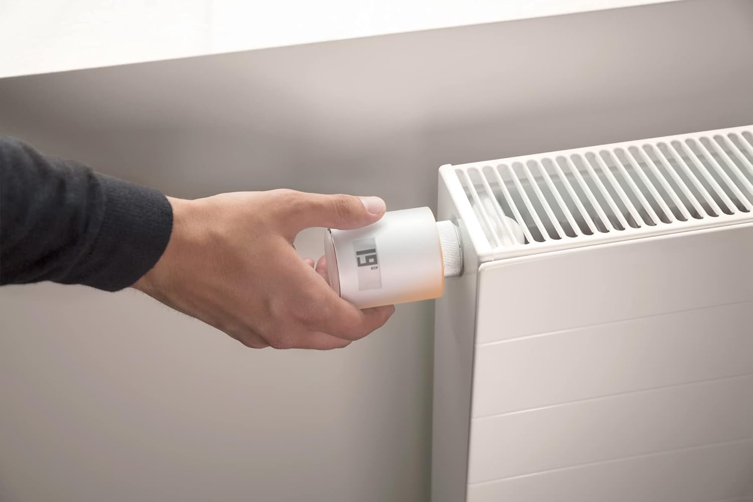 Netatmo Smartes Heizkörperthermostat WLAN, Zusatzmodul für das Smarte Heizkörperthermostate Starterpaket und für den Smart Thermostat, Energie sparen & Komfort steigern, NAV-AMZ