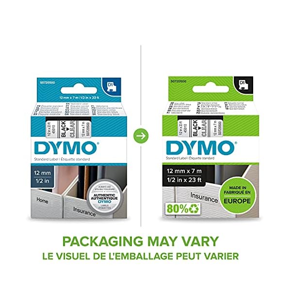 DYMO LabelManager 160 Hand-Etikettiermaschine mit QWERTY-Tastatur & D1-Etikettenband Authentisch | schwarzer Druck auf… – Bild 7