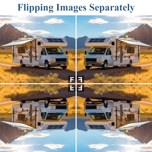 Image of 10.1 inch 1080P Wired Backup Camera System Kit, Color Night Vision Touch Screen DVR Recording Waterproof 4 Split Screen Rear Side View Camera for Truck RV Trailer Semi Box Truck Bus