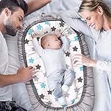 💜 【Portátil y liviano】: el diseño liviano y el paquete fácil de usar con asa hacen que nuestro nido para recién nacido sea un bebé portátil que debe tener. Seguro que es mejor que dejar que el bebé descanse en la ropa de cama simple y poco fiable del hotel para viajar.