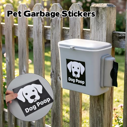 Rainmae Dog Poop Trash Can Outside, Dog Poop Trash Can, 2 Gallon Hanging Dog Poop Bin with Lid and Trash Bag Dispenser, Plastic Garbage Container for Fence, Counter Top, Yard and Outdoor Activities by Rainmae - Image 7