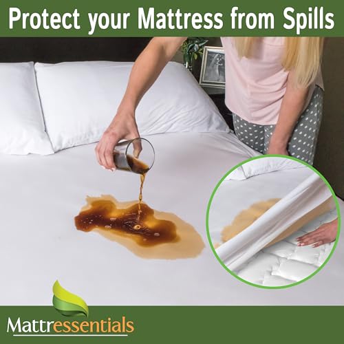 Zippered Cali King Mattress Protector (11"-13" Depth) - Bed Bug Waterproof Mattress Cover, Premium Quality Hypoallergenic Encasement White