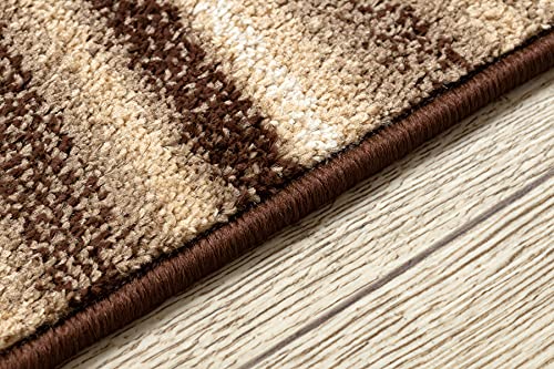 Tapis de couloir Arabica rugsx anti-usure marron pour protéger entrée et cuisine - 6