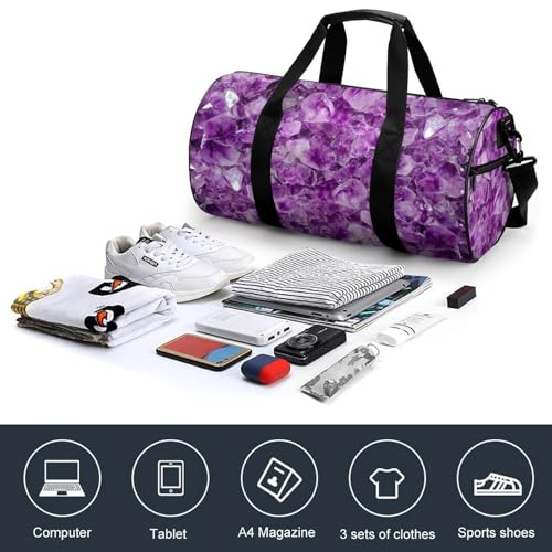 Sac week-end fleur violette compact pour éviter les suppléments bagages - 4