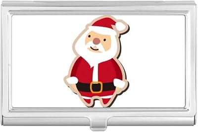 Christmas Santa Claus Cartoon Festival Business Card Holder Case Pocket Box Wallet