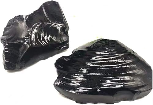 Miniatura 6 de Piedras preciosas de obsidiana natural curativas, piedras preciosas crudas de una pieza para decoración de la oficina en el hogar, pulir, pulir