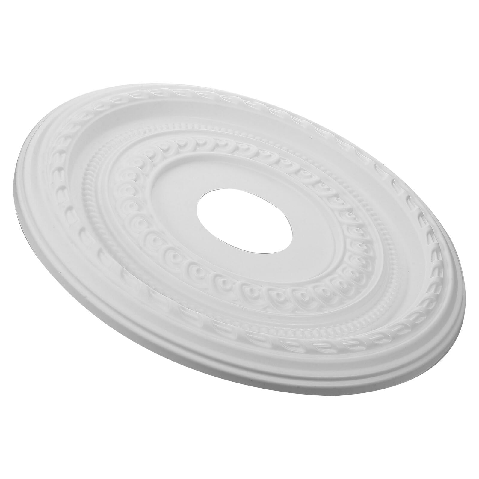 Medaglione da Soffitto Decorativo in Pu Bianco per Lampadari Moderni, Facile da Installare Alta Durata, per Illuminazione Casa ed Ufficio