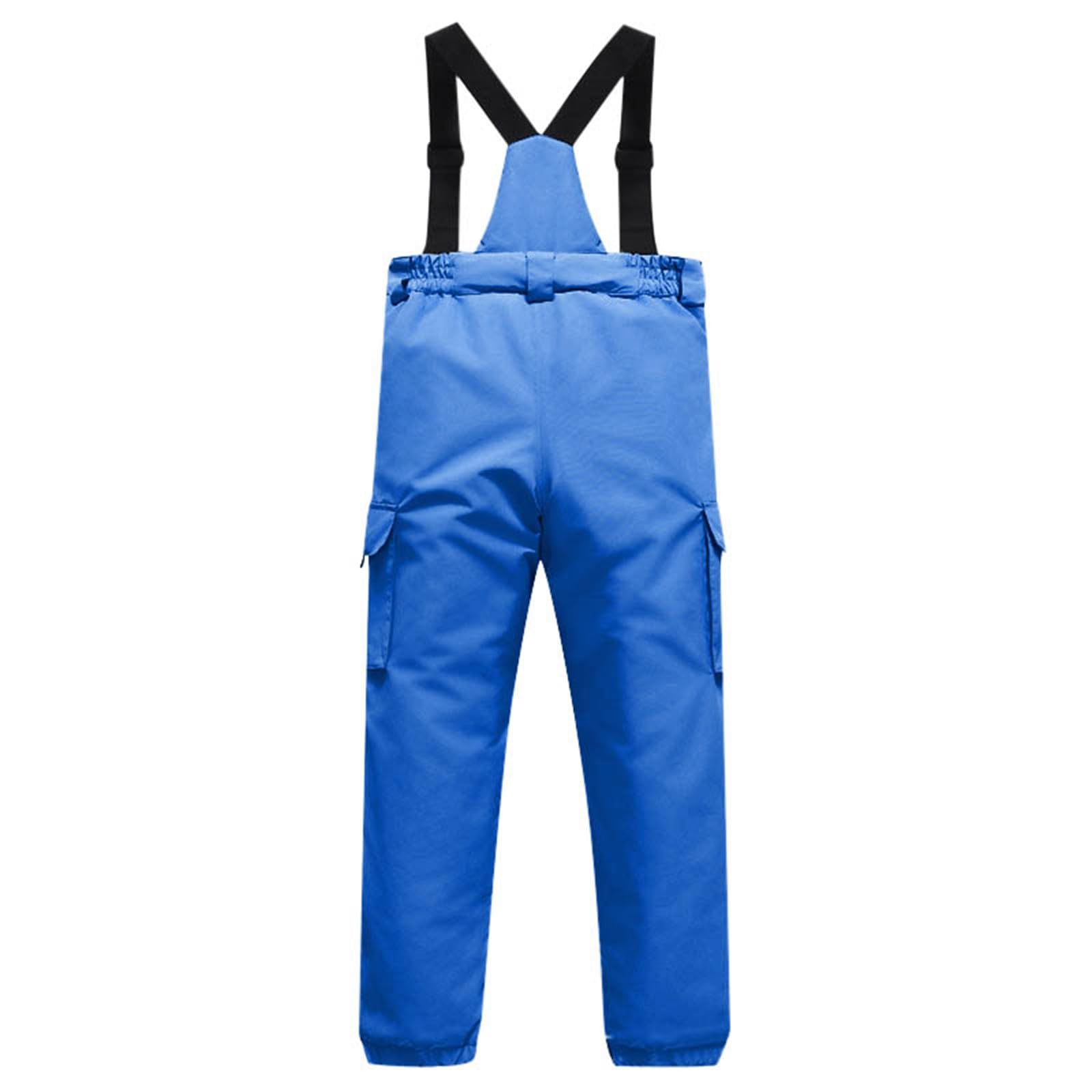 Generisch Pantalon de ski pour enfants : pantalon de neige garçon extra large pantalon de snowboard long pantalon d'hiver combinaison de neige thermique grandes tailles combinaison de ski combinaison