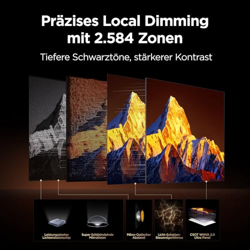 TCL 75C8L SQD-Mini LED 75 Zoll Fernseher, 4K Smart TV, Google TV, HDR10+ – Ansicht 6