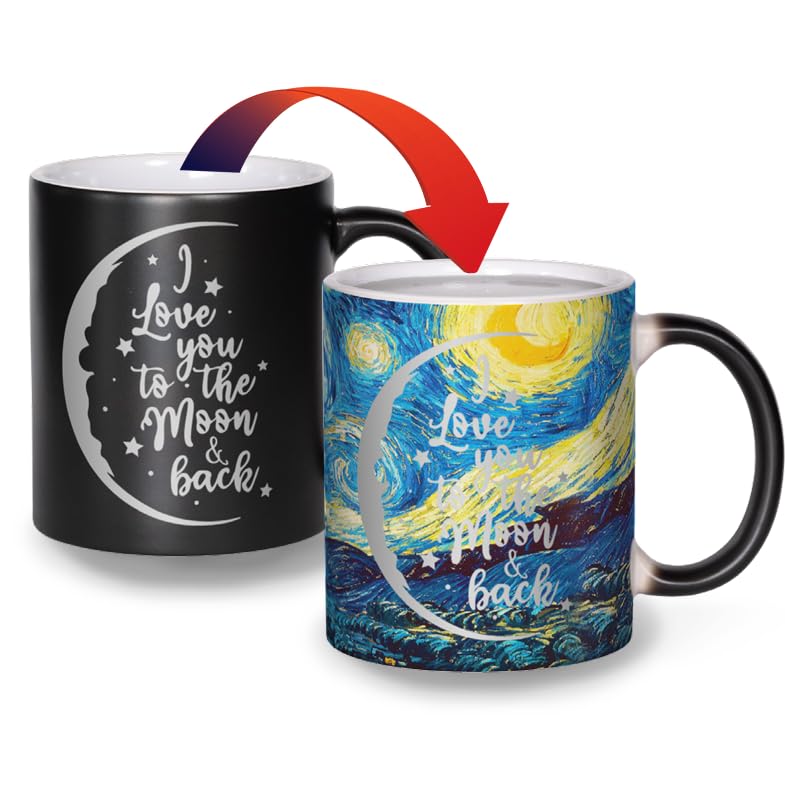 Taza Cerámica Cambia Color 12 oz Love You to the Moon miniatura 1
